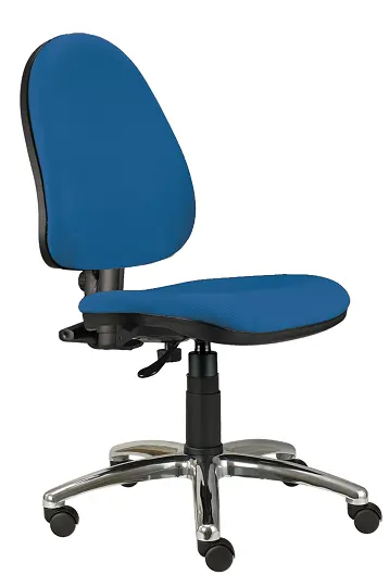 888/MEK CR židle kancelářská, kříž chrom, koženka SK 8 - koženka světle modrá